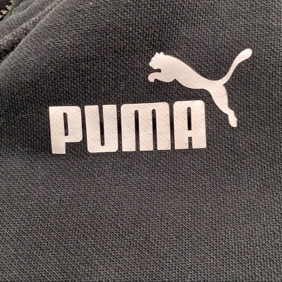 PUMA Black Hooded Zip Up Sweatshirt Jacket Coat Small Unisex  Casual - Picture 8 of 16